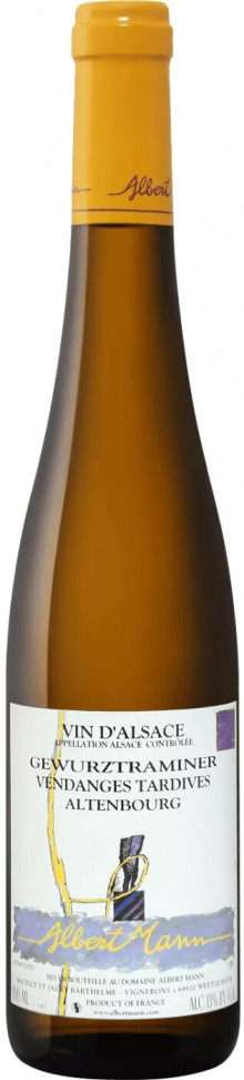 Вино Albert Mann Gewurztraminer Vendanges Tardives Altenbourg Alsace AOC 2017 500 мл