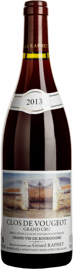 Вино Gerard Raphet Clos de Vougeot Grand Cru AOC 2013