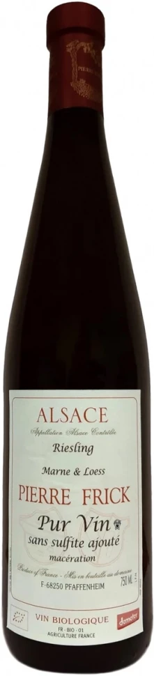 Вино Pierre Frick, Marne & Loess Riesling Maceration, Alsace AOC, 2020, (Pur Vin Sans Sulfite Ajoute)