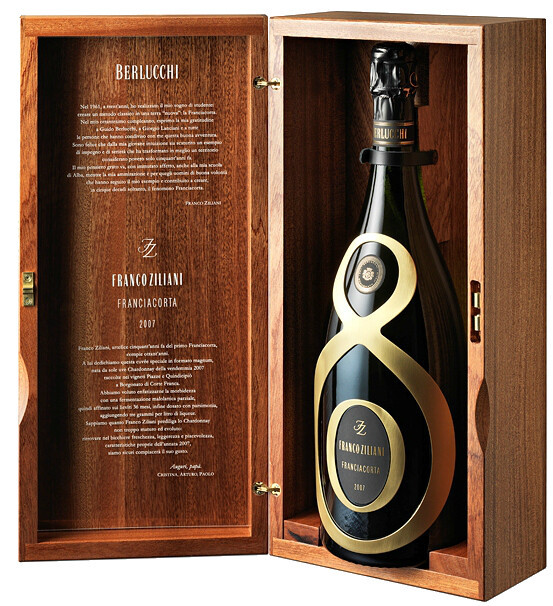 Игристое вино Guido Berlucchi Franco Ziliani 80 Franciacorta Brut Riserva DOCG 2007 gift box 15 л