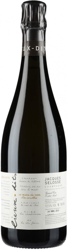 Шампанское Jacques Selosse les Mesnil sur Oger Grand Cru Les Carelles Extra Brut Champagne AOC