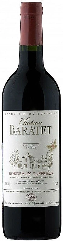 Вино Jean Da Fre, Chateau Baratet, Bordeaux Superieur AOC