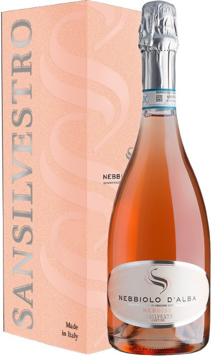 Игристое вино San Silvestro Neboise Nebbiolo d Alba DOC Brut gift box