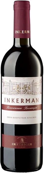 Вино Инкерман, Красное полусухое, 0.75 л