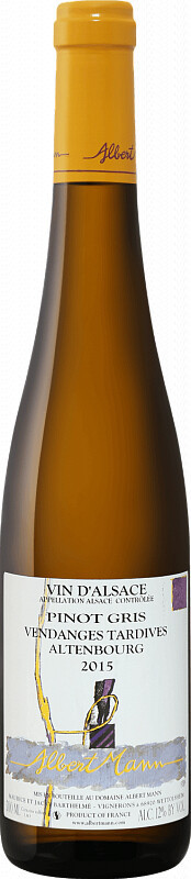 Вино Albert Mann Pinot Gris Vendanges Tardives Altenbourg Alsace AOC 2015 500 мл