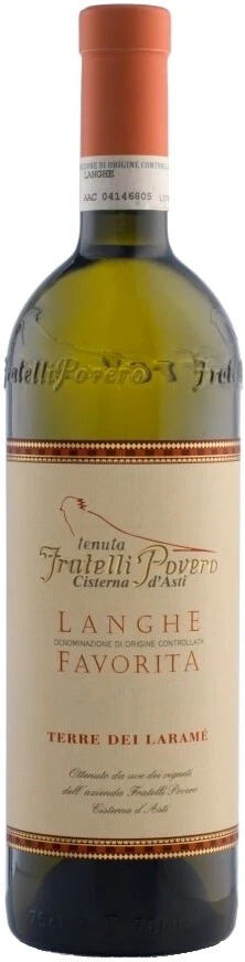 Вино Cantine Povero, Favorita Terre dei Larame, Langhe DOC, 2018