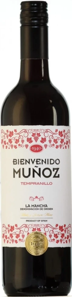 Вино Bienvenido Munoz Tempranillo, La Mancha DO