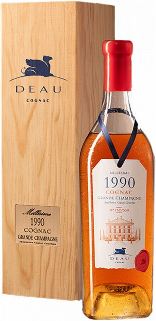 Коньяк Deau Millesime Cognac Grande Champagne AOC 1990 gift box 700 мл