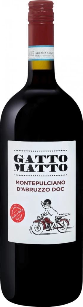 Вино Villa degli Olmi, Gatto Matto Montepulciano d'Abruzzo DOC, 2020, 1.5 л