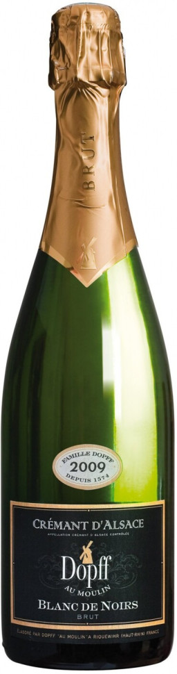 Игристое вино Dopff au Moulin Cremant d Alsace Blanc de Noirs Brut 2009