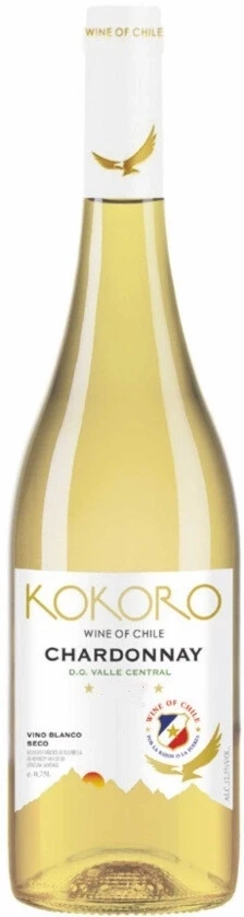 Вино Kokoro Chardonnay, Valle Central DO, 2023