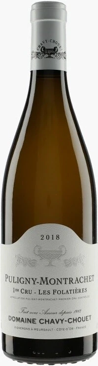 Вино Domaine Chavy-Chouet, Puligny-Montrachet Premier Cru Les Folatieres AOC, 2018