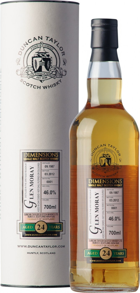Виски Glen Moray 24 Years Old Dimensions 1987 in gift box 700 мл