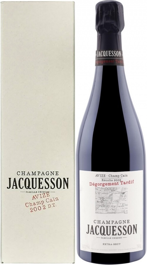 Шампанское Jacquesson Avize Champ Cain Degorgement Tardif Extra Brut Champagne AOC 2002 gift box 15 л