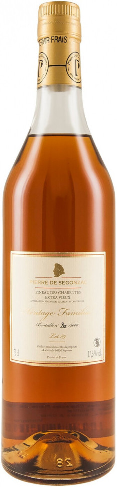 Вино Pierre de Segonzac Heritage Familial Pineau des Charentes Extra Vieux 1989