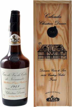 Кальвадос Eau-de-Vie de Cidre de Normandie 1948 wooden box 700 мл