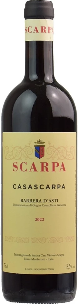 Вино Scarpa, Casa Scarpa Barbera d'Asti DOCG, 2022