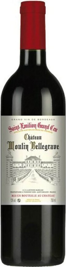 Вино Chateau Moulin Bellegrave Saint Emilion Grand Cru AOC 2019