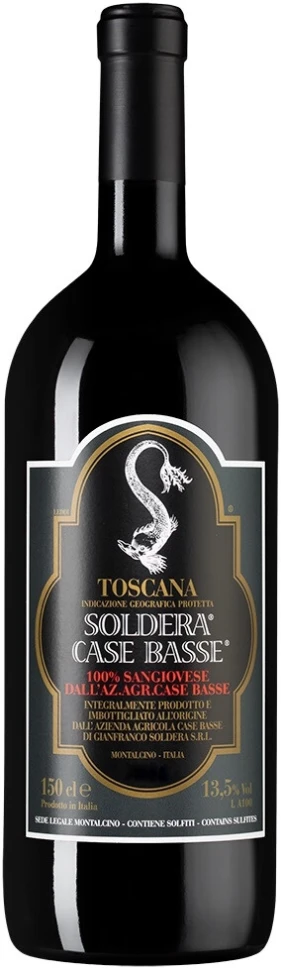 Вино Case Basse, Soldera Sangiovese, Toscana IGT, 2015, 1.5 л