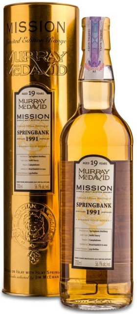 Виски Murray McDavid Springbank 19 Years Old 1991 in tube 700 мл