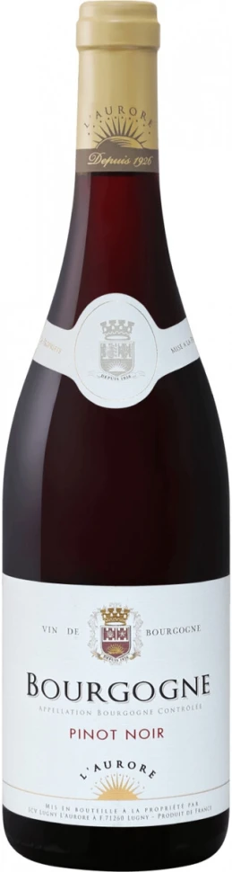 Вино Lugny L'Aurore, Bourgogne Pinot Noir AOC, 2022