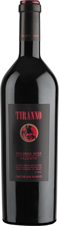 Вино Cantine San Giorgio, Tiranno Malvasia Nera, Salento IGP, 2013