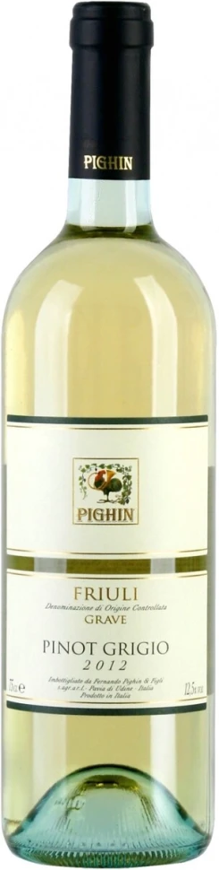 Вино Pighin, Pinot Grigio, Friuli Grave DOC, 2012