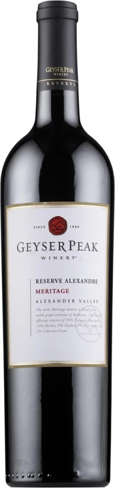 Вино Geyser Peak, Reserve Alexandre Meritage, Alexander Valley, 2007