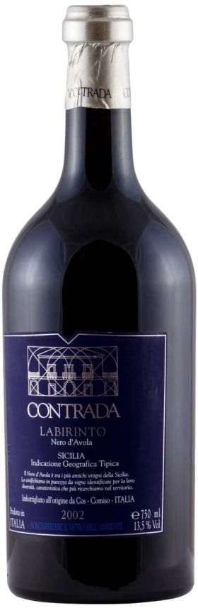 Вино COS, Contrada Labirinto, Sicilia IGT, 2002