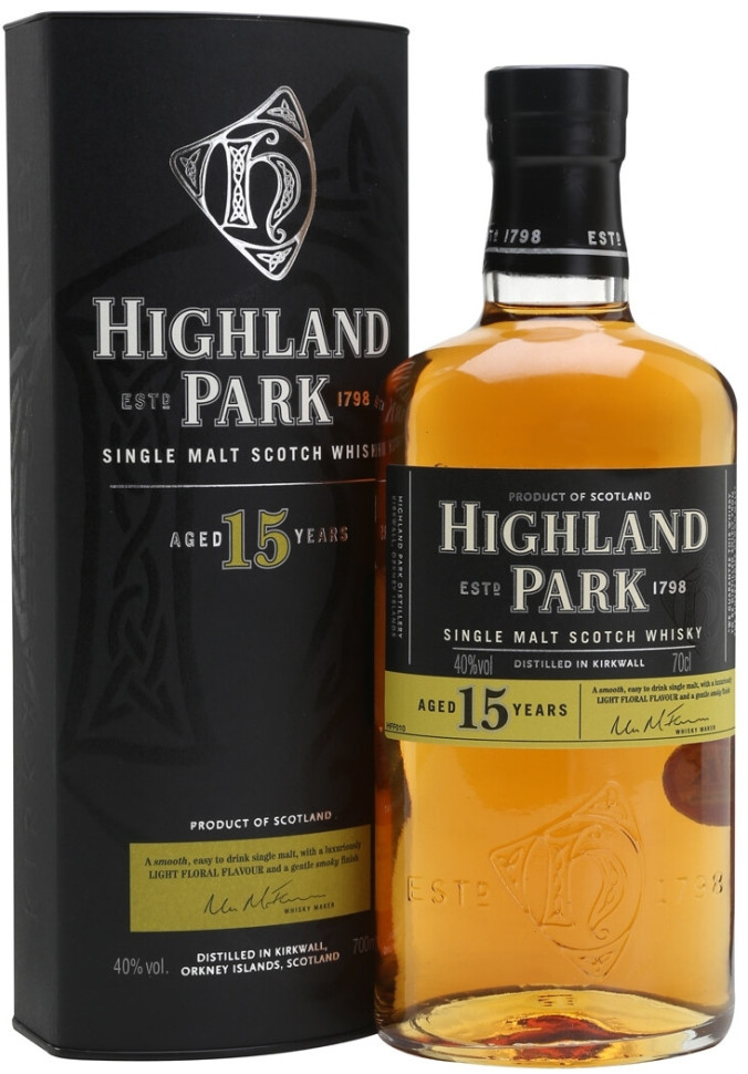 Виски Highland Park 15 Years Old with box 700 мл