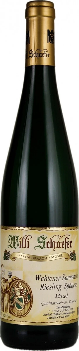 Вино Willi Schaefer, Wehlener Sonnenuhr Riesling Spatlese, 2019