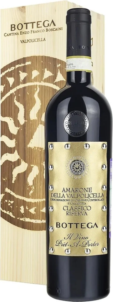 Вино Bottega, Il Vino Pret-A-Porter Amarone della Valpolicella Classico DOCG Riserva, 2017, wooden box