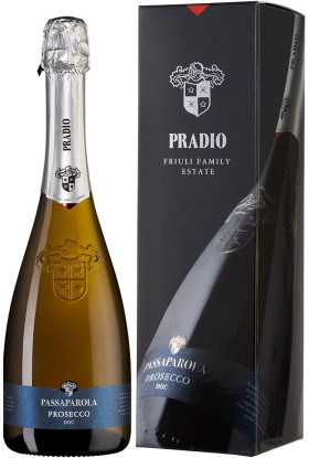 Игристое вино PassaParola Prosecco DOC Spumante Brut gift box