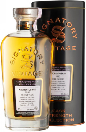 Виски Signatory Vintage Cask Strength Collection Auchentoshan 26 Years 1992 metal tube 700 мл