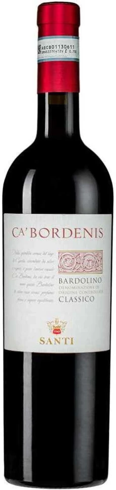 Вино Santi, Ca' Bordenis Bardolino Classico DOC, 2023