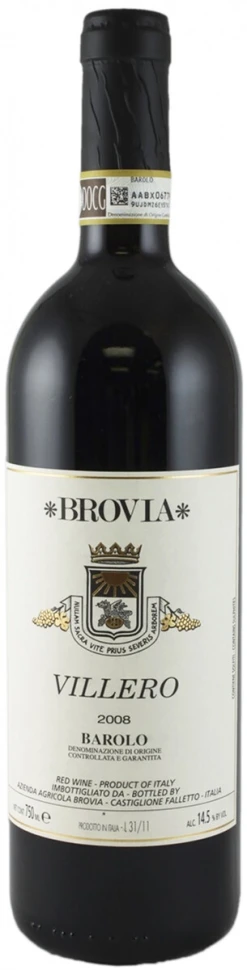 Вино Brovia, Villero Barolo DOCG, 2008
