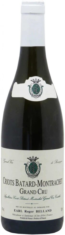 Вино Roger Belland, Criots Batard-Montrachet Grand Cru AOC, 2017