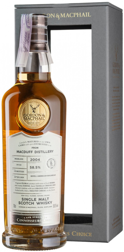 Виски Macduff Connoisseur s Choice Cask Strength 58 5% 2004 gift box 700 мл