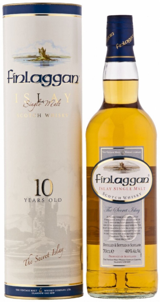 Виски Finlaggan “Lightly peated” Islay Single Malt Scotch Whisky 10 years old with box 700 мл