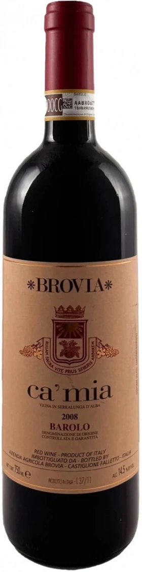 Вино Brovia, Ca'Mia Barolo DOCG, 2008
