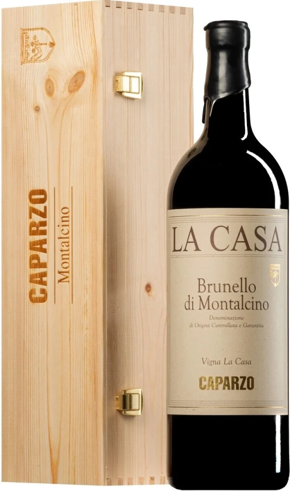Вино Caparzo, La Casa, Brunello di Montalcino DOCG, 2019, wooden box, 1.5 л