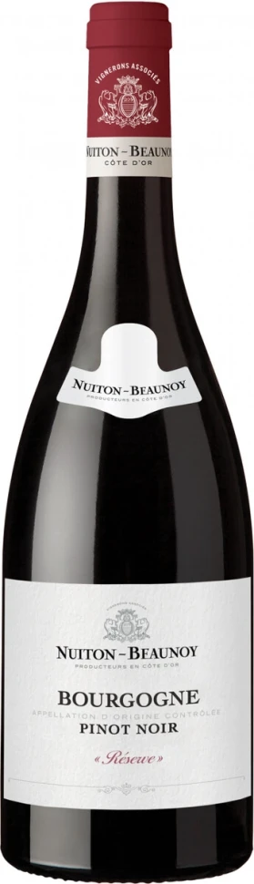 Вино Nuiton-Beaunoy, Bourgogne AOC Pinot Noir Reserve, 2021