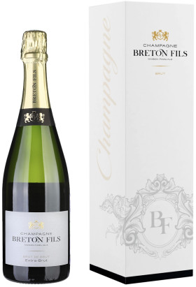 Шампанское Champagne Breton Fils Brut de Brut Extra Brut Champagne AOC gift box