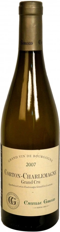 Вино Camille Giroud, Corton-Charlemagne Grand Cru AOC, 2007