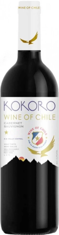 Вино Kokoro Cabernet Sauvignon Semi Dulce, Valle Central DO, 2021