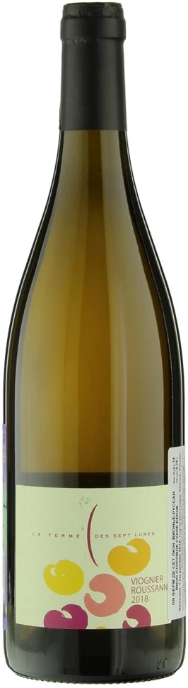 Вино La Ferme des Sept Lunes, Viognier Roussanne VdF, 2018