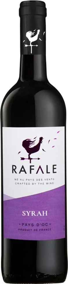 Вино Rafale Syrah, Pays d'Oc IGP, 2023