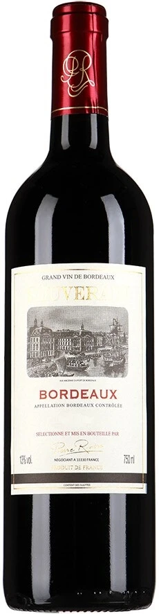 Вино "Souverain", Bordeaux AOC, 2015