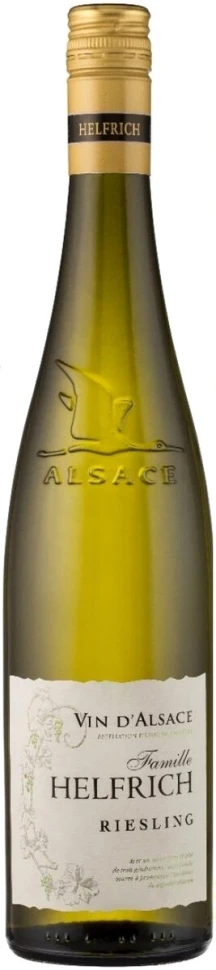 Вино Famille Helfrich, Riesling, Alsace AOP, 2016