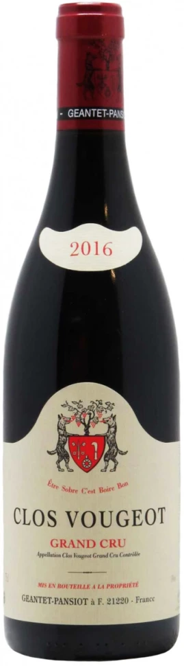 Вино Domaine Geantet-Pansiot, Clos Vougeot Grand Cru AOC, 2016